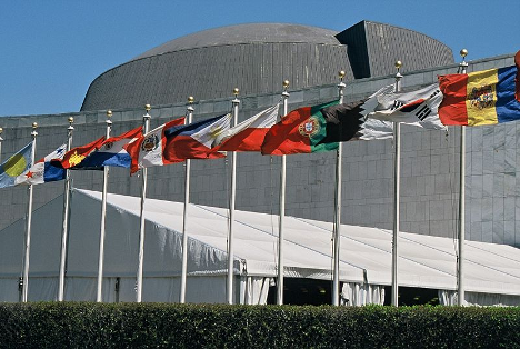 multiple different national flags