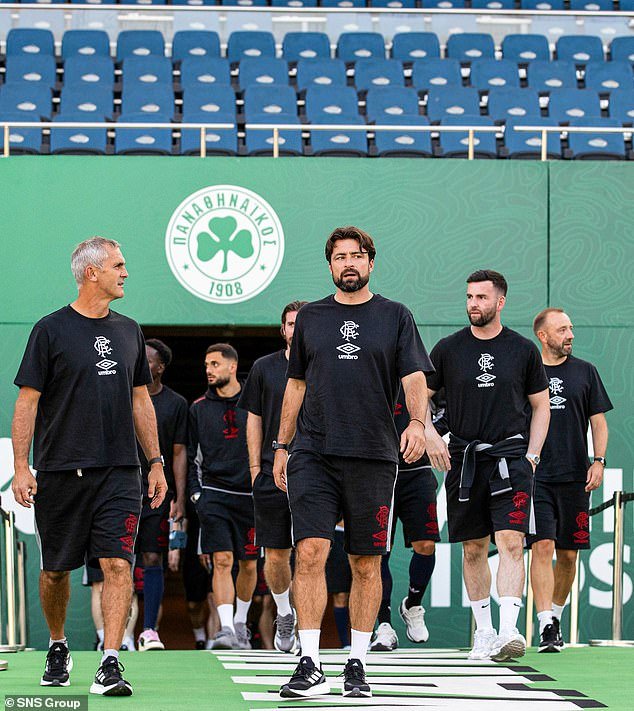 Russell Martin and the Rangers party get a proper feel for the Olympic Stadium
