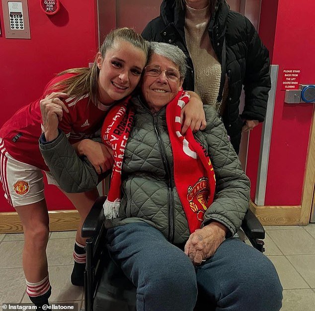 Nana Maz was one of Toone's biggest fans and regularly cheered her on from the sidelines