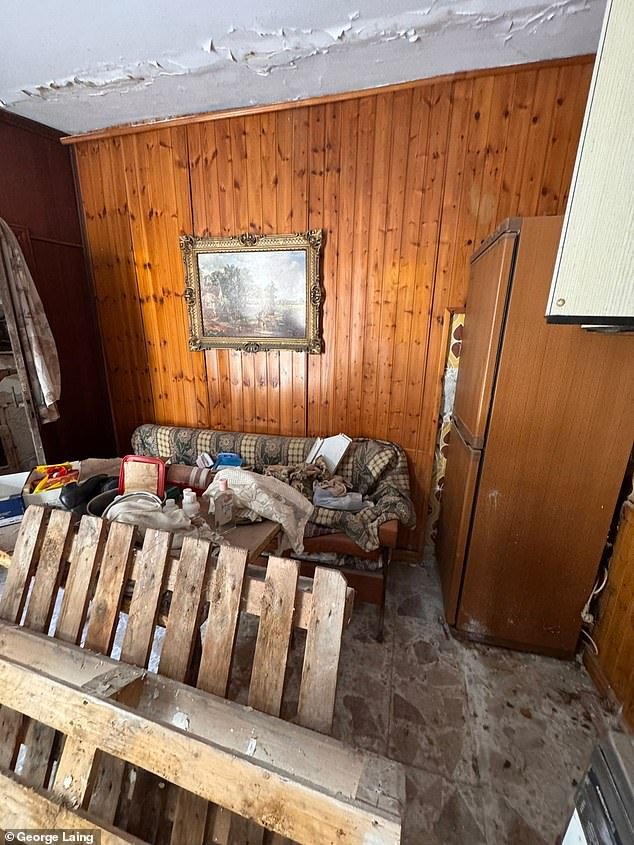 George brings down the price by doing a lot of the work himself, including roofing. He says: 'I'm doing the roof myself. I'll be replacing any beams that needs replacing'