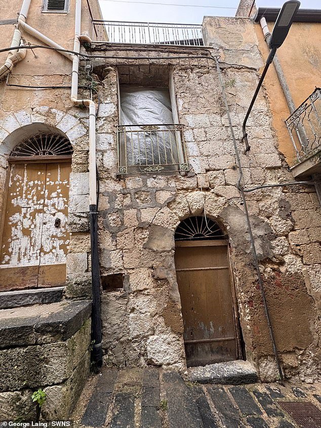 George's first €1 property (pictured) 'needed a complete, complete refurb,' including work on the electrics, plumbing, roof, bathroom and kitchen