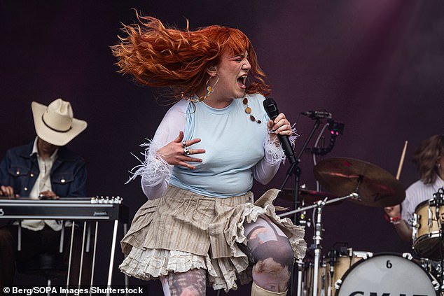 Just a Euro-Country girl: Dublin's CMAT performing in Copenhagen earlier this month. The singer - real name Ciara Mary-Alice Thompson - was one of the breakout stars at Glastonbury