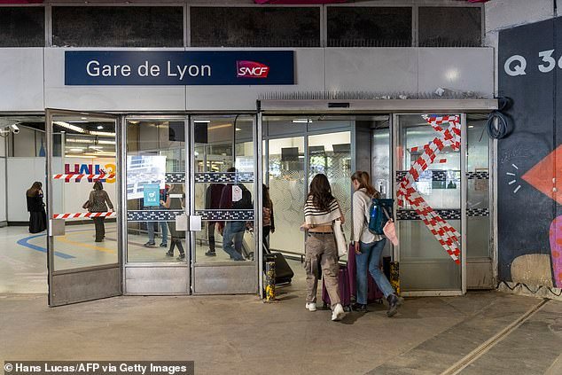 According to local reports, the two Tunisian individuals were arrested at the Gare de Lyon station on Saturday following a routine police check (file photo)