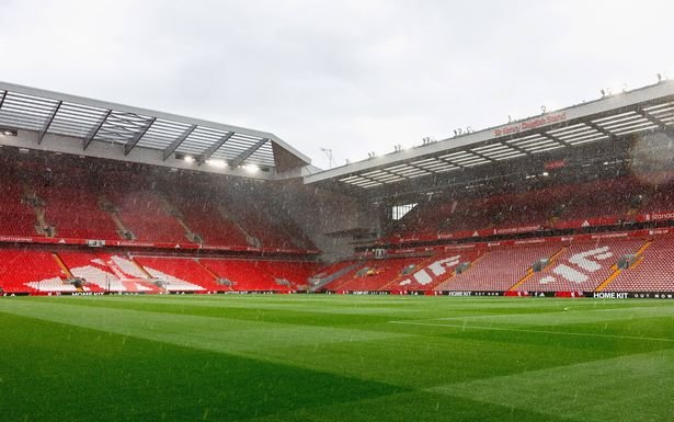 General view inside the stadium prior to the Premier League match between Liverpool and Arsenal at Anfield