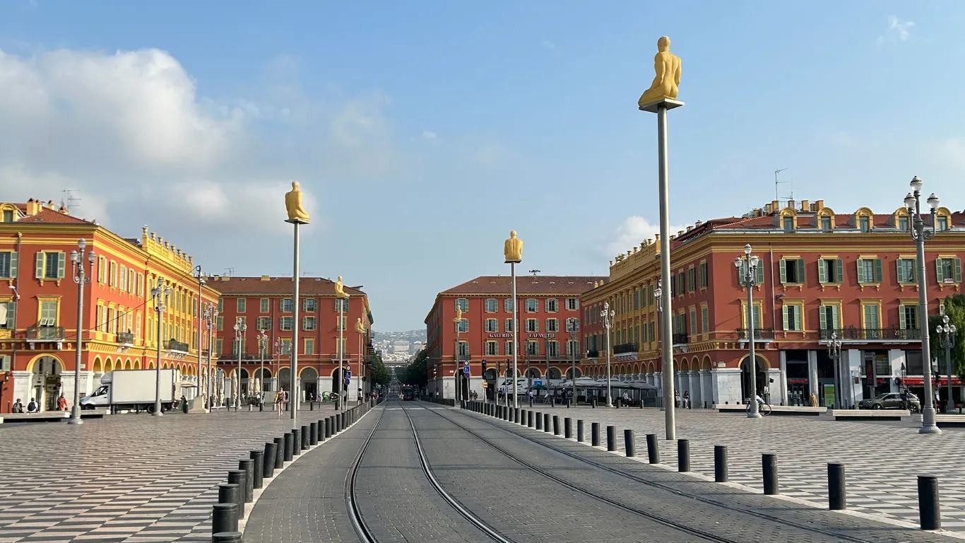 The Place Masséna in Nice, France.