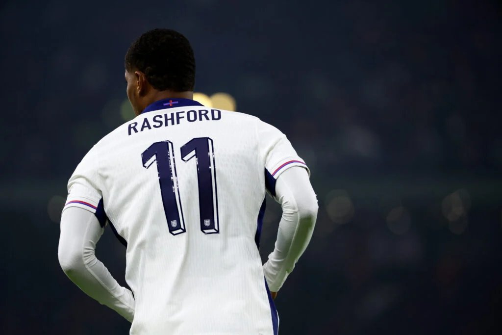 Marcus Rashford playing for England