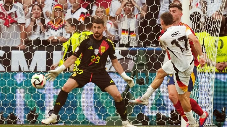 Florian Wirtz is Germany's youngest ever knockout stage goalscorer at the EUROs (21y 063d)