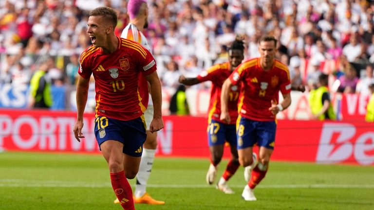 Spain broke the deadlock through Olmo's fine strike