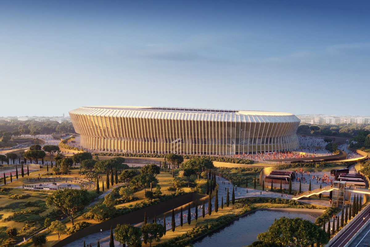 Roma project for the new stadium in the Pietralata area