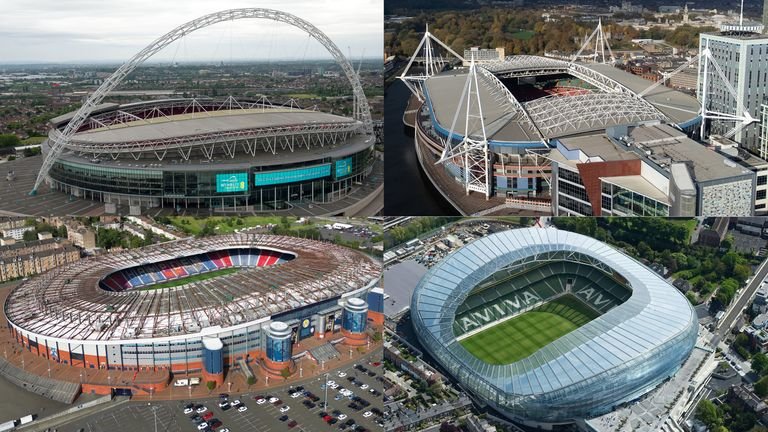 Euro 2028 takes place across England, Wales, Scotland and the Republic of Ireland at nine different stadiums