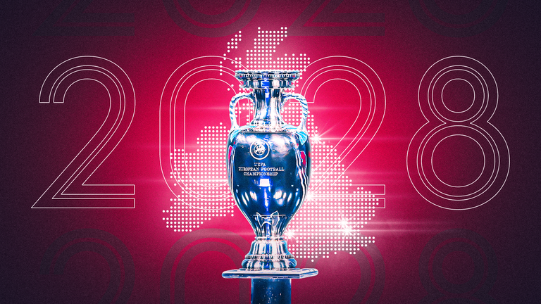 Euro 2028 starts on June 9 and runs until July 9